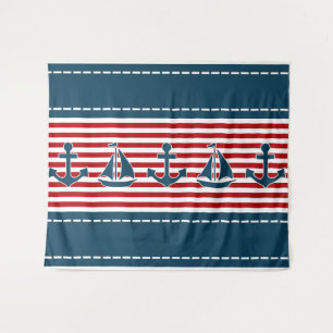 Nautical Design Wandteppich