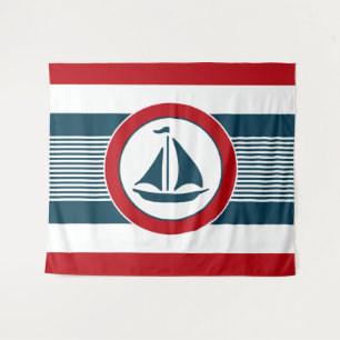 Nautical Design Wandteppich