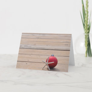 Nautical Dock mit Ornamenten Feiertagskarte