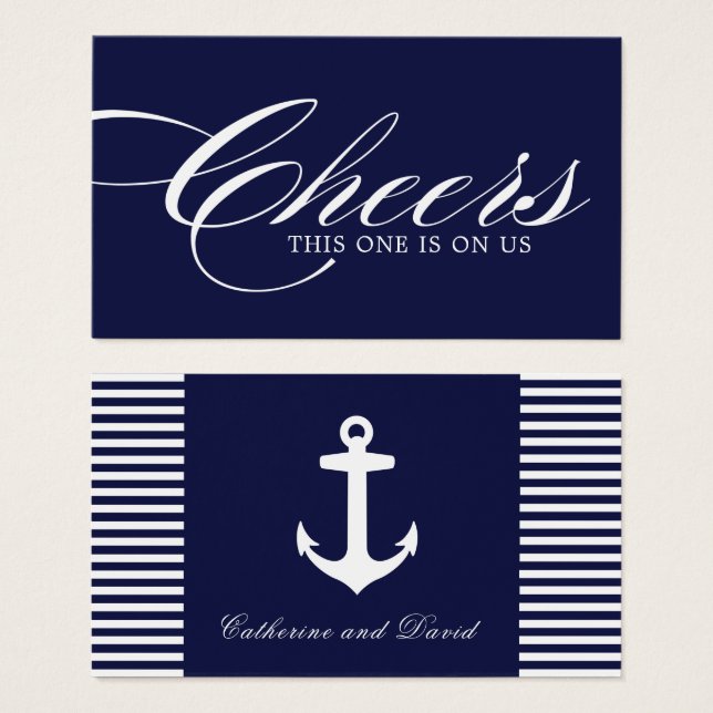 Nautical Drink Tickets - Paket mit 100 (Vorne & Hinten)