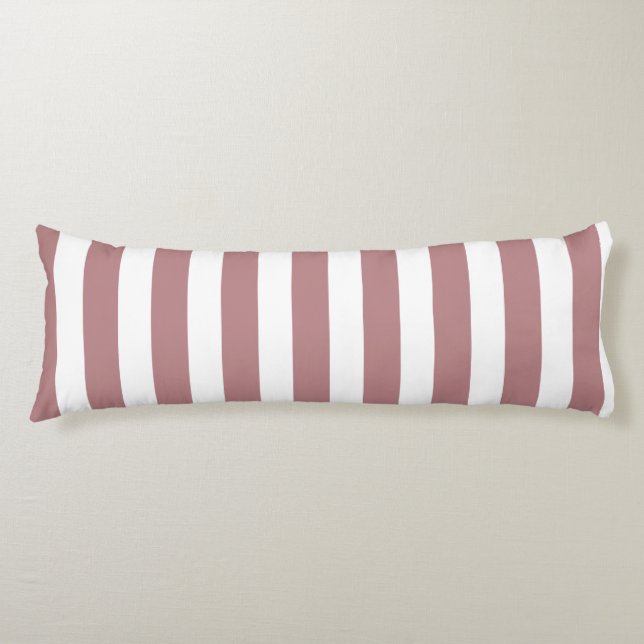 Nautical Dusty Pink & White Striping Seitenschläferkissen (Vorderseite)