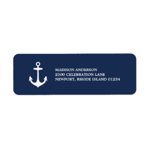 Nautical Étiquette d'adresse de retour