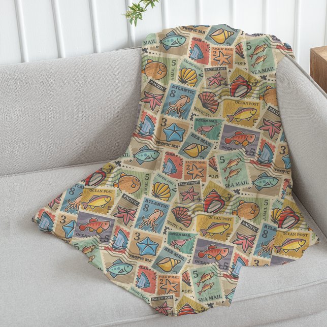 Nautical Fisherman Fleecedecke (Von Creator hochgeladen)