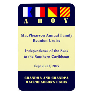 Nautical Flags Stateroom Door Marker Magnet