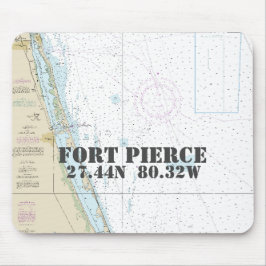 Nautical Fort Pierce Florida Latitude Länge Mousepad