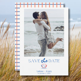 Nautical Foto Lobster Save the Date Einladung