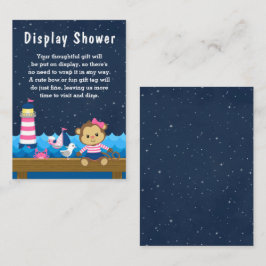 Nautical Girl Monkey Pink und Navy Display Dusche Begleitkarte