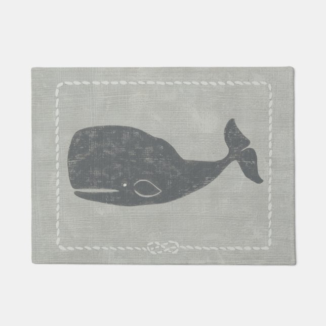 Nautical Gray Whale Fußmatte (Vorderseite)