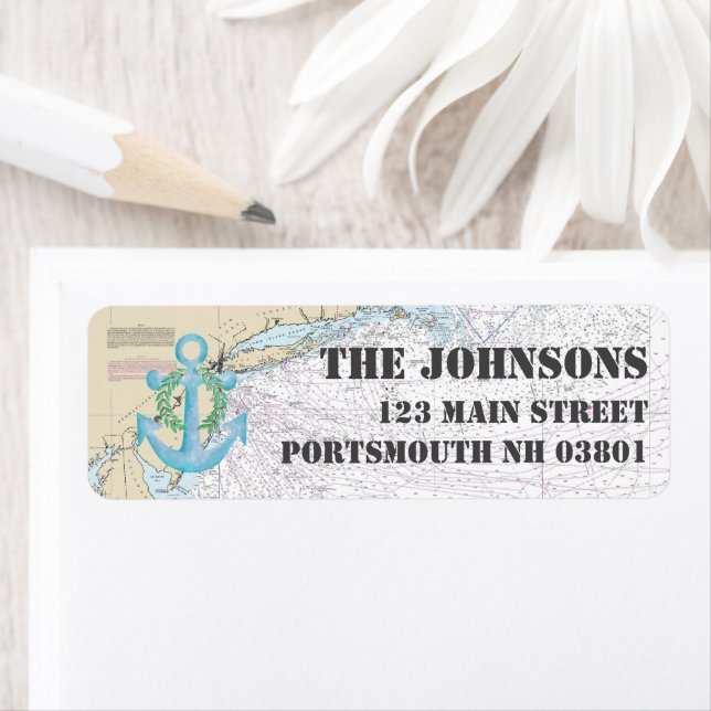 Nautical Happy Holidays aus New Hampshire (Insitu)