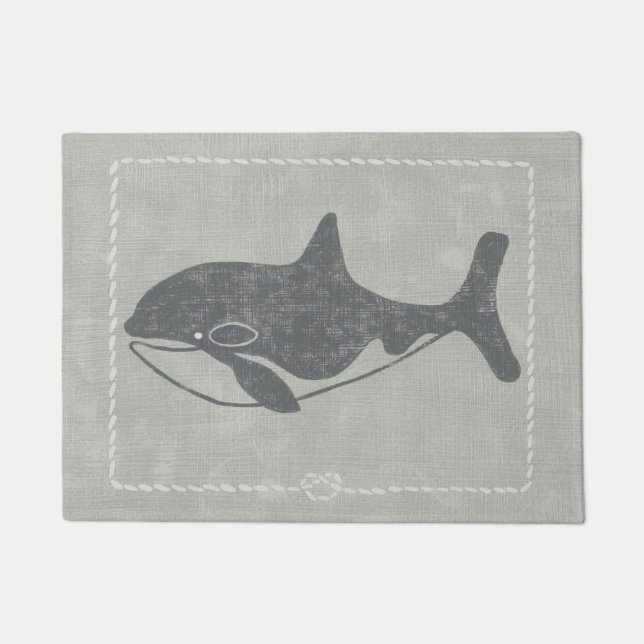 Nautical Killer Whale Fußmatte (Vorderseite)