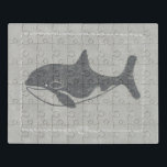 Nautical Killer Whale Puzzle<br><div class="desc">"Whale of a Tale" von Chariklia Zarris. Ein Killerwal auf einem nautischen Hintergrund.</div>
