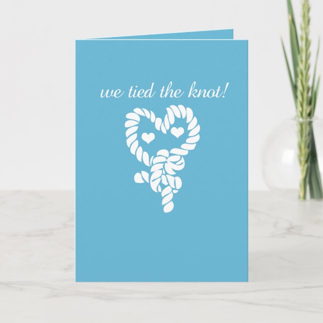 Nautical Krawatte the Knot Blue Wedding Danke Card (Vorderseite)