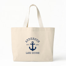 Nautical Lake House Blue Anchor Familienname