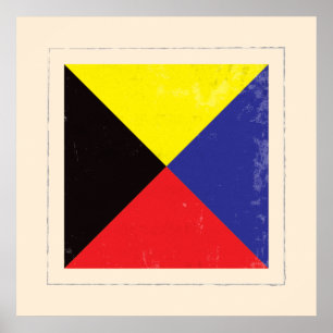 Nautical Letter “Z” Signal Flag Poster