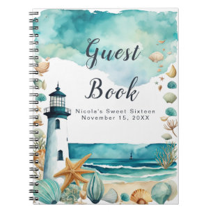 Nautical Lighthouse 16 . Geburtstag Geburtstag Notizblock