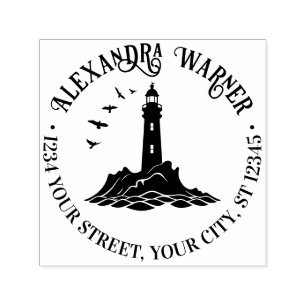 Nautical Lighthouse #3 Name Rücksendeadresse Permastempel