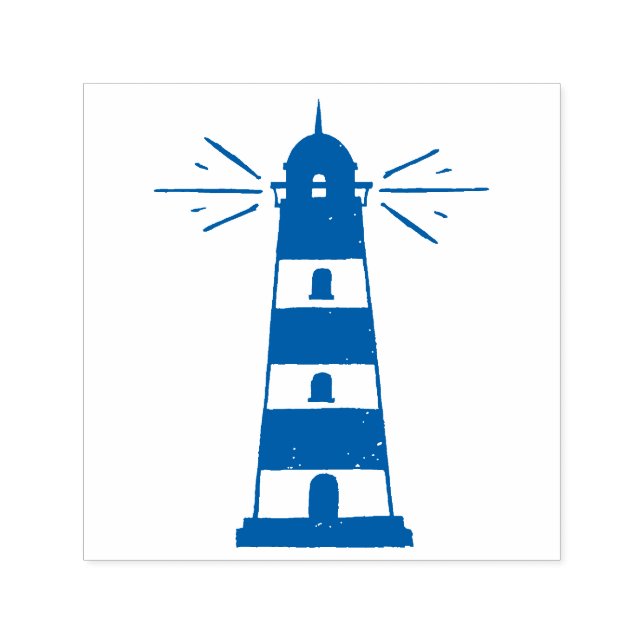 Nautical Lighthouse Beach Wedding Stationery Permastempel (Design)