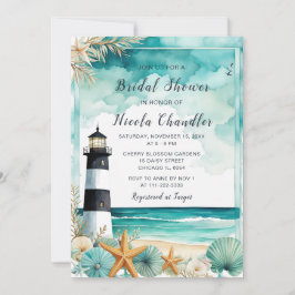 Nautical Lighthouse Brautparty Einladung