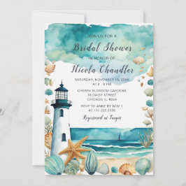 Nautical Lighthouse Brautparty Einladung