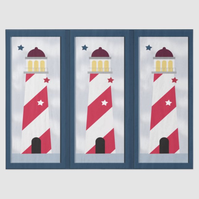 Nautical Lighthouse Decoupage Seidenpapier (Vorderseite)