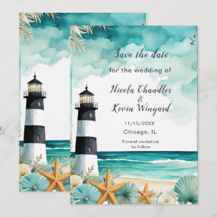 Nautical Lighthouse Empfang Save The Date