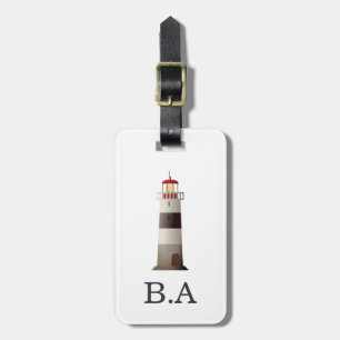 Nautical Lighthouse Gepäckstück mit Lederband Gepäckanhänger