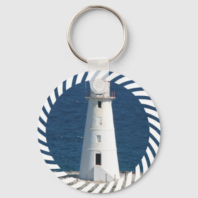 Nautical Lighthouse Keychain Schlüsselanhänger (Vorderseite)