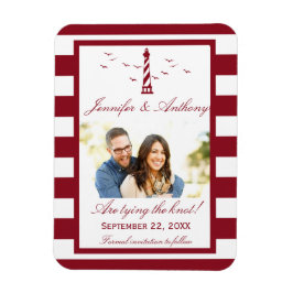 Nautical Lighthouse Wedding Foto Magnet