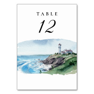 Nautical Lighthouse Wedding Tischnummer