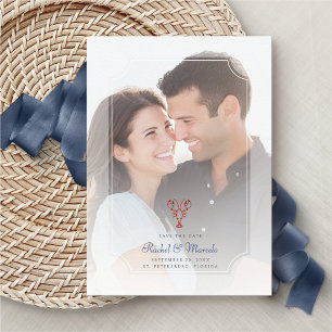 Nautical Lobster Foto Hochzeit Sichern Sie das Dat Save The Date