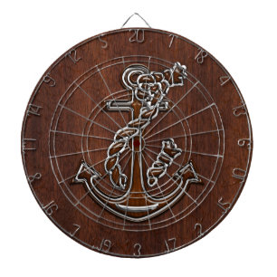 Nautical Mahogany Stahldekor Dartscheibe