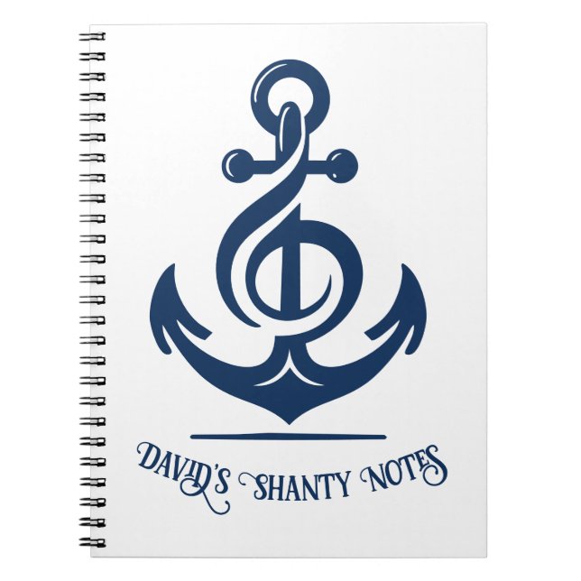 Nautical Melody Anchor Notizblock (Vorderseite)