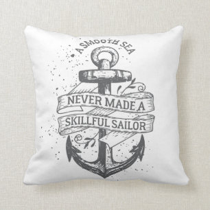 Nautical motivierend Sailer Zitat Kissen