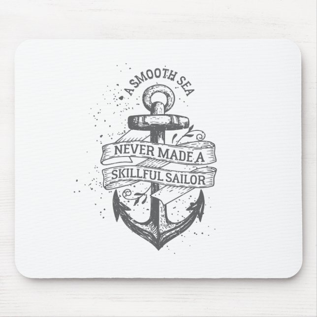 Nautical motivierend Sailer Zitat Mousepad (Vorne)