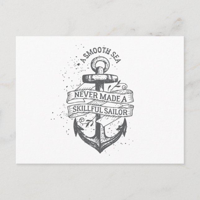 Nautical motivierend Sailer Zitat Postkarte (Vorderseite)