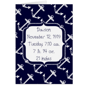 Nautical Navy Ancre Motif Nouveau bébé garçon