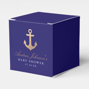 Nautical Navy Baby Dusche Fevor Boxes Geschenkschachtel