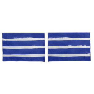 Nautical Navy Blau gestört Strickfarben Kissenbezug