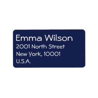 Nautical Navy Blue Wedding Address Labels Adressaufkleber