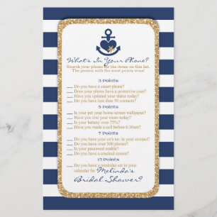 Nautical Navy & Gold, was in Ihrem Flyer auf dem H
