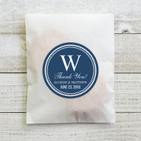 Nautical Navy Rope Wedding Monogram Vielen Dank