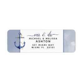 #Nautical Navy Steel Blue Watercolor Event Hochzei