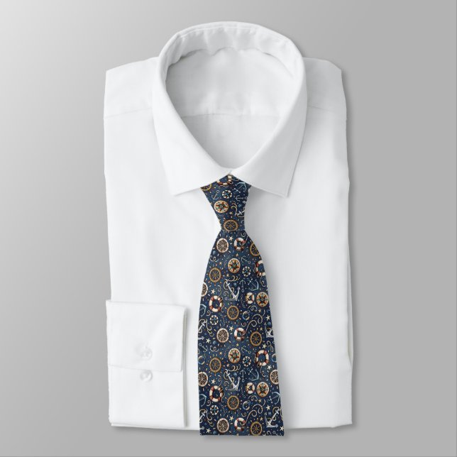 Nautical Neck Tie Krawatte (Gebunden)
