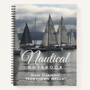 Nautical Notebook mit Name des Eigentümers Notizbuch
