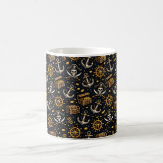 Nautical Pirate Pattern Coffee Mug Kaffeetasse