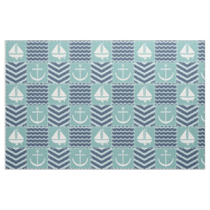 Nautical Quilt Fabric Stoff
