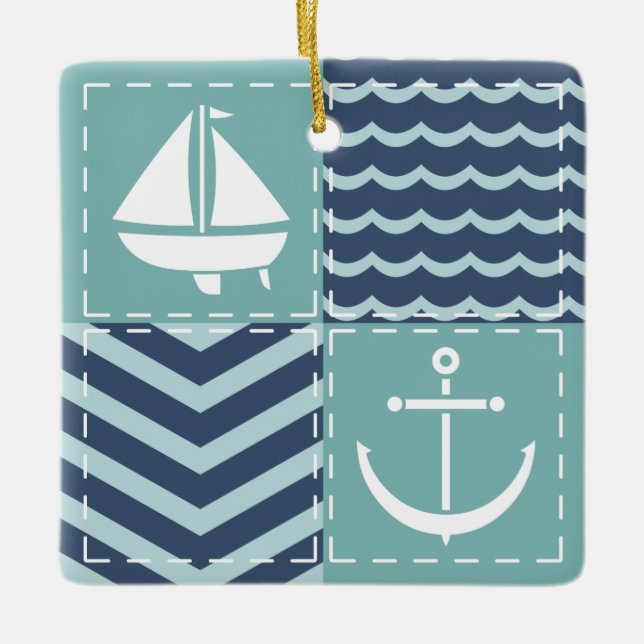 Nautical Quilt Ornament (Vorderseite)