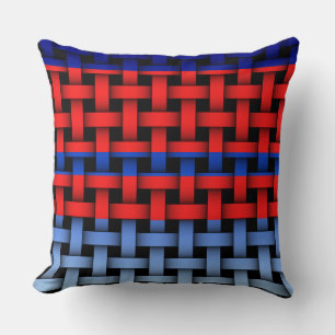 Nautical Red Blue Pillow 100% Baumwolle 20" Square Kissen