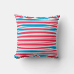 Nautical Red Blue Stripe Kissen