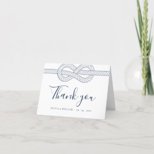 Nautical Rope Knot Modern Wedding Dankeskarte